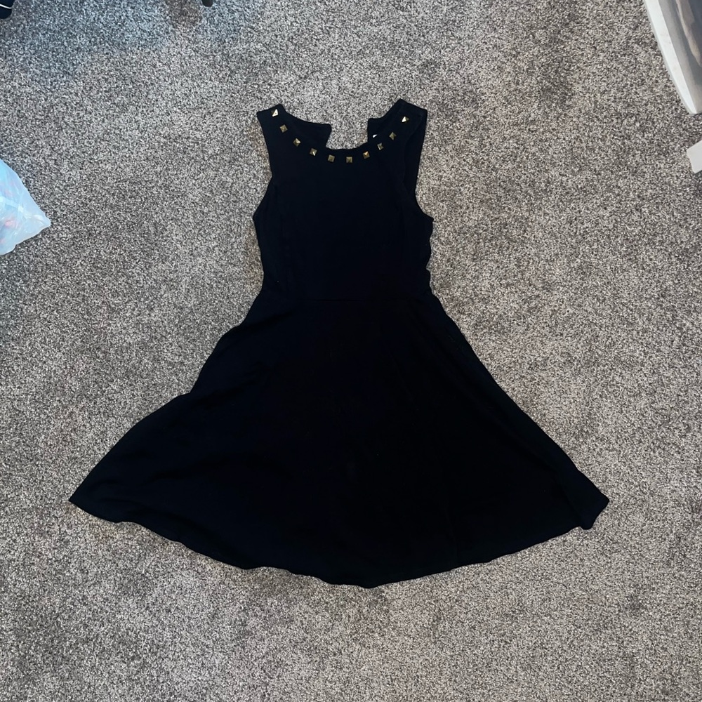 Xhilaration Black Studded Mini Dress
